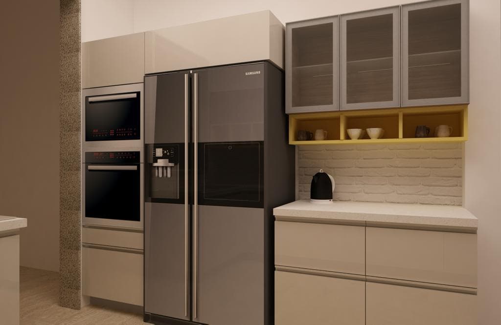 Beige Luxe Studio Kitchen