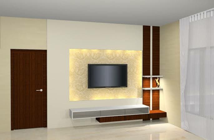 AuraLite Wooden TV Console